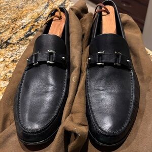 Salvatore Ferragamo Classic Black Leather Loafers